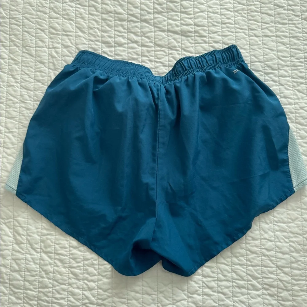 Nike Blue Athletic Shorts with Elastic Waistband - Picture 2 of 3
